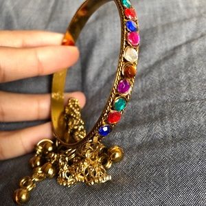 Multicolored Indian Jhumka Bangle Bracelet